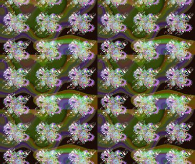 Parlak elementlerin. Çizim çiçek deseni duvar kağıdı, web sitesi arka planı, ambalaj kağıdı, davetiye, broşür, afiş veya web sitesi için kullanılabilir. El çizimi Raster illüstrasyonu.