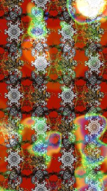 Tekstil için figür. Poster ya da kapak için arka plan. Davetiye ve kartpostal tasarımı için dekoratif çiçek unsurları. Yapraklı çizim şekli. Sevimli zarif çiçekler Raster illüstrasyonu.