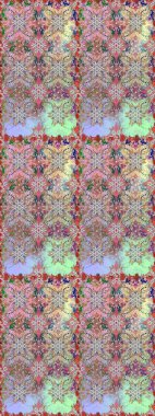 Raster 'ın taze dokusu. Yumuşak pamuk tasarımı. Klasik çiçek desenli. Yumuşak fayans. Paketleme, tekstil, duvar kağıdı için kusursuz çiçek arkaplanı.