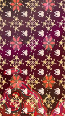 Kahverengi renkli çiçekler. Raster illüstrasyonunda çiçek deseni çizimi.