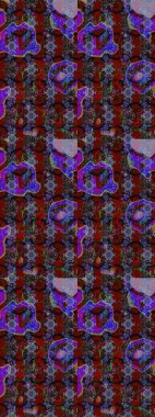 Miles Fleur, süslü püslü bir süs. Eskiz geçmişi. Eski usul. Raster illüstrasyonu. Kumaş, tekstil, duvar kağıdı baskısı için. Tomurcukları papatya çiçekleri olan sevimli bir çiçek deseni..