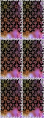 Kahverengi renkli çiçekler. Raster illüstrasyonu. Tropik, dikişsiz çiçek deseni..