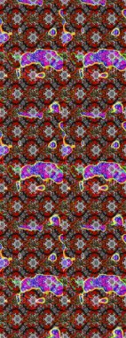 Gri, kahverengi ve kırmızı renkte çiçekler. Yumuşak, bahar çiçekli arka plan. Raster çiçek desenli ve çiçekli..