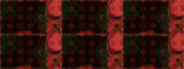 Modern çiçek arkaplanı. Moda baskıları için zarif bir şablon. Parlak renkli çiçekleri ve siyah ve kahverengi renkte yaprakları olan şaşırtıcı, pürüzsüz çiçek deseni. Halk stili.