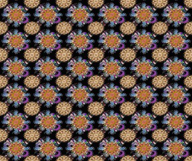 Modaya uygun kumaş deseni. Sevimli çiçek raster deseni. Renkli Yaz Temalı eskiz kalıbı. Düz Çiçek Elementleri Tasarımı.