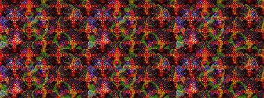 Sevimli küçük çiçek desenle. Raster resim. Çiçek desenli çiçek ve yaprakları ile.