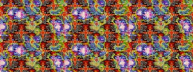 Güzel kumaş deseni. Raster illüstrasyonundaki çiçek desenli çizim. Bej ve kahverengi renklerde. Raster illüstrasyonu.