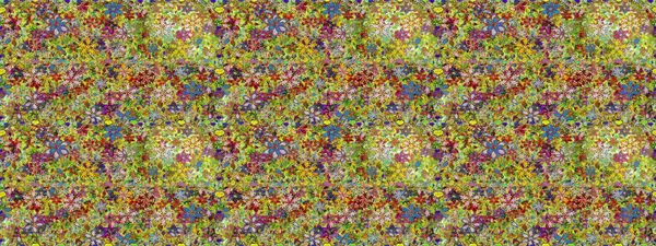 Kusursuz çiçek deseni. Asya tekstil tarzında. Yeşil ve kahverengi renkli çiçekler. Raster illüstrasyonu. Raster illüstrasyonu.