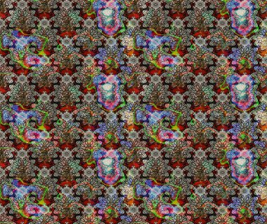 Raster deseni. Küçük çiçekte güzel bir çiçek deseni var. Çiçekli çiçek deseni, suluboya..