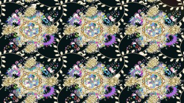 Paisley el çizimi elementler. Fantezi çiçekli eskiz deseni, doğal duvar kağıdı, çiçek desenli kıvrım çizimi. Ev dekoru.