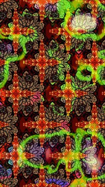 Suluboya tarzında siyah renkte çiçekler. Raster illüstrasyonunda çiçek deseni çizimi.