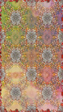 Raster kına dövme tarzı. Hint çiçek desenli madalyon desen. Etnik Mandala süsleme. Tekstil, tebrik kartı, boyama kitabı, telefon durumda yazdırma için kullanılabilir.