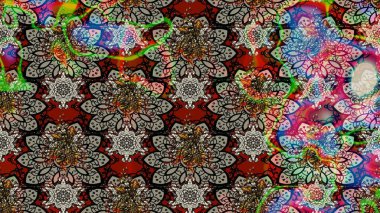 Renkli Bahar Teması eskiz kalıbı. Raster Modaya uygun kumaş deseni. Düz Çiçek Elementleri Tasarımı. Tarafsız renklerde şirin çiçek deseni.