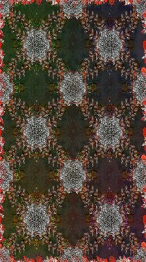 Raster Henna dövme stili. Tekstil, tebrik kartı, boyama kitabı, telefon kılıfı baskısı için kullanılabilir. Etnik Mandala süsü. Hint çiçekli desenli şal desenli..