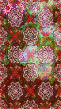 Kusursuz çiçek deseni duvar kâğıdı olarak kullanılabilir. Kahverengi ve nötr renklerde çiçekler. Raster illüstrasyonu.