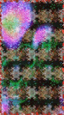 Moda baskısı, albüm, ambalaj kağıdı ve duvar kağıdı için zarif dekoratif süslemeler. Küçük çiçekli basit, dikişsiz desen. Raster illüstrasyonu. Gri ve kahverengi renkte şirin çiçekler.