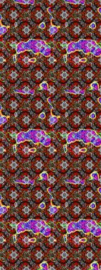 Gri, kahverengi ve kırmızı renkte çiçekler. Yumuşak, bahar çiçekli arka plan. Raster çiçek desenli ve çiçekli..