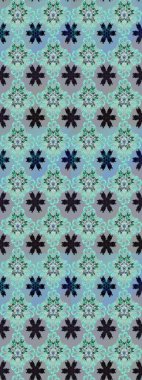 Renkli Bahar Teması eskiz kalıbı. Düz Çiçek Elementleri Tasarımı. Mavi renkli çiçekler. Sevimli çiçek raster deseni.