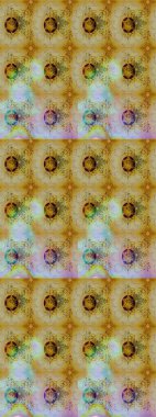 El çizimi çiçek unsurları olan soyut çizim raster deseni. Retro tekstil tasarım koleksiyonu. Tarafsız, tarafsız. 1950-1960 motifleri. Çiçekli ipek eşarp..