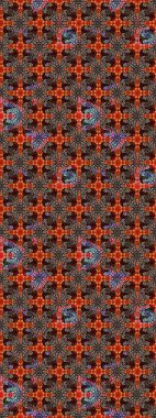 Raster illüstrasyonu. Çizim kalıbı. Ultraviyole kumaş deseni. Organik motif arkaplanı.