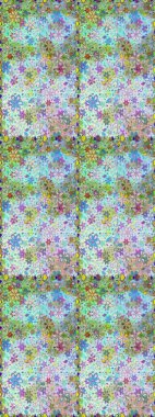 Tarafsız ve mavi renklerde. Raster illüstrasyonu. 3D çiçekler, pürüzsüz.