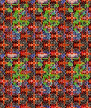 Düz Çiçek Elementleri Tasarımı. Kahverengi renkli çiçekler. Sevimli çiçek raster deseni. Renkli Yaz Teması çizim şablonu.