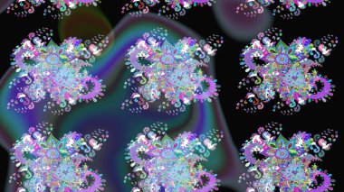 Modern çiçek arkaplanı. Halk tarzı. Parlak renkli çiçekli ve siyah yapraklı harika bir çiçek deseni. Moda baskıları için zarif bir şablon.