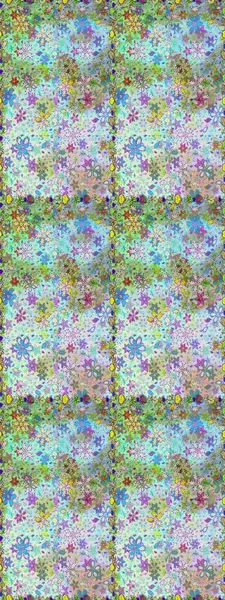 Tarafsız ve mavi renklerde. Raster illüstrasyonu. 3D çiçekler, pürüzsüz.