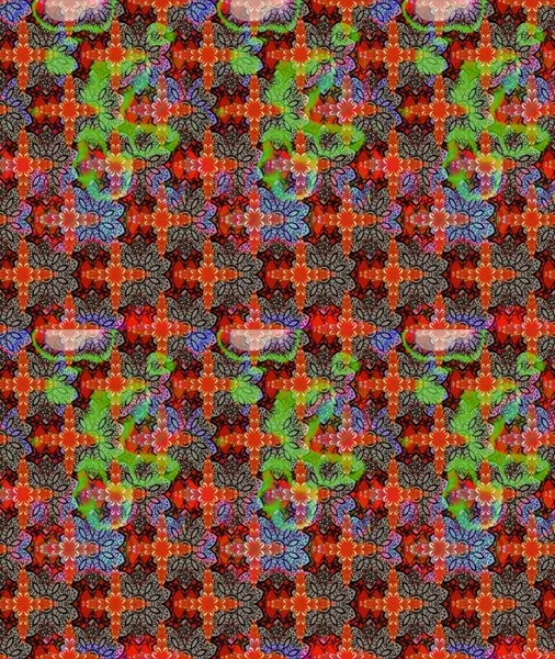 Düz Çiçek Elementleri Tasarımı. Kahverengi renkli çiçekler. Sevimli çiçek raster deseni. Renkli Yaz Teması çizim şablonu.