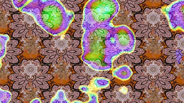 Tarafsız renklerde yaprakları olan yabani çiçekler. Eskiz arkaplan modeli. Raster illüstrasyonu. Suluboya, elle çizilmiş.