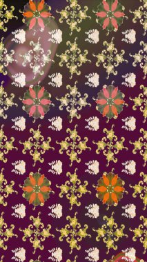 Zarif, parlak ve mor çiçek desenli eskiz. Sabıka fotoğraflarında, bebek kıyafetlerinde, duvar kâğıtlarında, paket kutularında falan kullanılabilir. Raster..