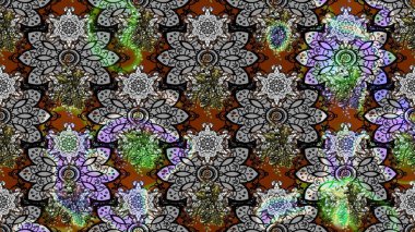 Çiçek desenli eskiz. Gömlek baskısı için çiçek boyası. Gri renkli çiçekler.