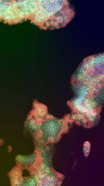 Kabile sanatı boho baskısı, klasik çiçek arkaplanı. Arkaplan dokusu, duvar kağıdı, çiçek temalı gri renkler. Soyut etnik raster çizim kalıbı.