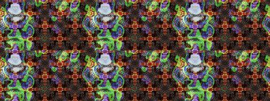 Kıvırcık, parlak örgü. Raster illüstrasyonu. Çiçek çelengi. Desen, çizim, çiçek sınırı. Güzel, parlak, pürüzsüz kumaş, tuval. Klasik eski arkaplan.