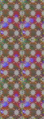 Raster illüstrasyonu. Küçük çiçekteki sevimli çiçek deseni. Kahverengi ve gri renkte çiçekler.