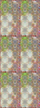 Renkli Bahar Tema dikişsiz desen Arka Plan. Süslü kumaş deseni. Raster illüstrasyon Dikişsiz Çiçek Desen. Yassı Çiçek Elemanları Tasarımı.