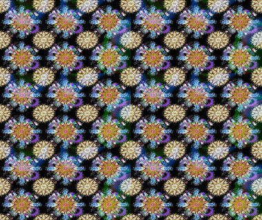 Küçük bir çiçekte eskiz deseni. Raster illüstrasyonu. Hoş bir çiçek geçmişi var. Güzel kumaş deseni.