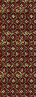 Renkli etnik çiçeklerle süslenmiş zarif bir eskiz şekli. Asya Tekstil 'inde Raster Çiçek İllüstrasyonu.