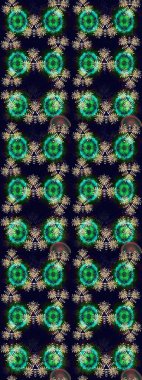 Çiçeksel çizim kalıbının yansıması. Vadinin çiçekleri siyah renklerde.