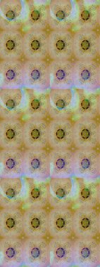 Küçük çiçekli yay deseni çiz. Suluboya stilinde nötr renklerde. Raster illüstrasyonu.