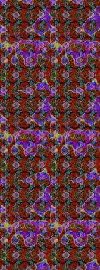 Raster illüstrasyonu. Kumaş, duvar kağıdı ve kağıt üzerine baskı yapmak için gelişen arka plan. Moda arka planında parlak buketler. Eski usul küçük çiçekli şirin bir eskiz deseni..