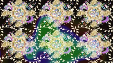 Raster deseni. Küçük çiçekte güzel bir çiçek deseni var. Çiçekli çiçek deseni, suluboya..