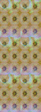 Küçük çiçekli yay deseni çiz. Suluboya stilinde nötr renklerde. Raster illüstrasyonu.