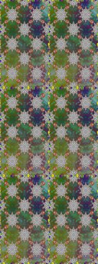 Çiçekli, suluboya desenli kusursuz çiçek deseni. Yeşil ve gri renkte çiçekler. Renkli Bahar Temalı, dikdörtgen desenli arka plan. Düz Çiçek Elementleri Tasarım Raster illüstrasyonu.