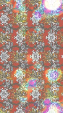 Düz Çiçek Elementleri Tasarım Raster illüstrasyonu. Gri renkli çiçekler. Renkli bahar temalı eskiz kalıbı. Çiçekli çiçek deseni, suluboya..