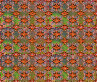 Raster illüstrasyonu. Eski usul. Kusursuz bir geçmişi var. Tomurcukları papatya çiçekleri olan sevimli bir çiçek deseni. Miles Fleur, süslü püslü bir süs. Kumaş, tekstil ve duvar kağıdı baskısı için..