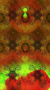 Raster. Düz Çiçek Elementleri Tasarımı. Renkli Bahar Teması çizim şablonu.