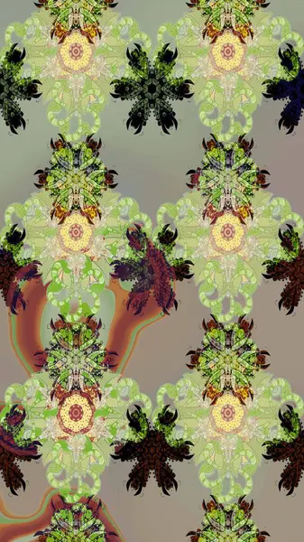 Renkli Bahar Teması eskiz kalıbı. Düz Çiçek Elementleri Tasarımı. Süslü kumaş deseni. Raster illüstrasyonunda çiçek deseni çizimi.