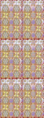 Tarafsız ve bej renklerde karalamalı çiçeklerle kusursuz çiçek deseni. Raster illüstrasyonu.