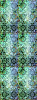 Raster illüstrasyonu. Kusursuz soyut bir arkaplan. Oriental raster klasik mavi ve altın desenli.